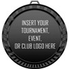 Black Soccer Medal with Custom Logo