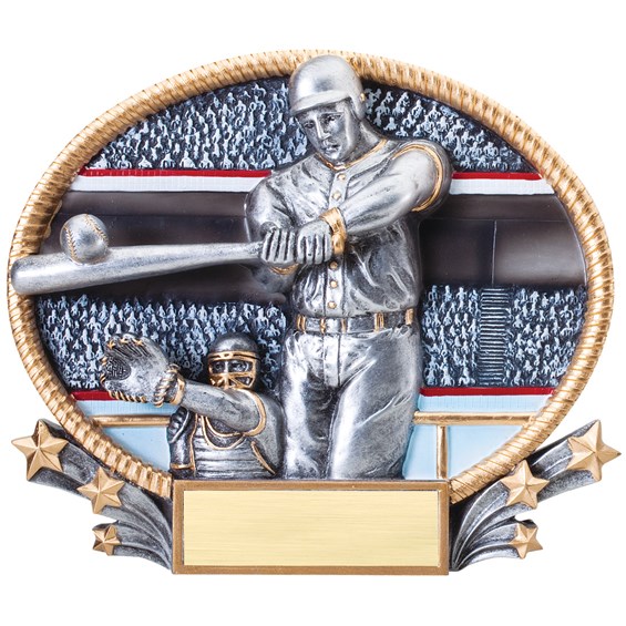 3D Popout Oval Resin Series - Baseball