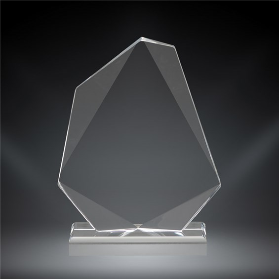 Recognition award with custom engraving and beveled edges