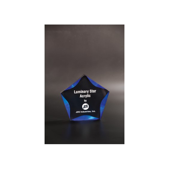Black/blue luminary star acrylic