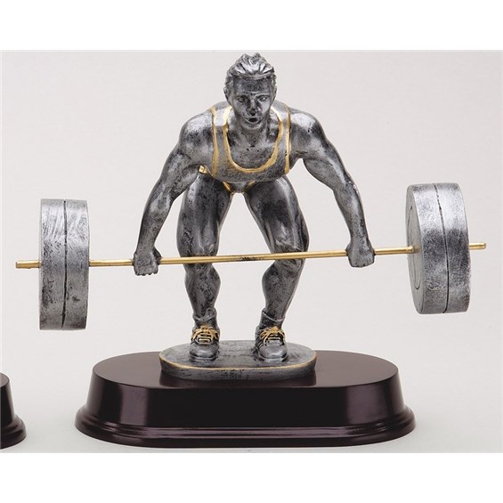 Weightlifting Statue Antique Resin Series Deadlift Wilson Trophy