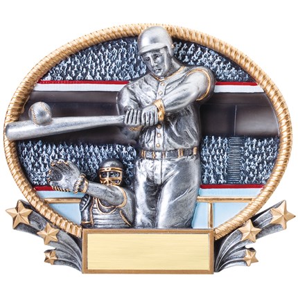 3D Popout Oval Resin Series - Baseball
