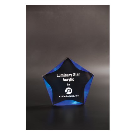 Black/blue luminary star acrylic