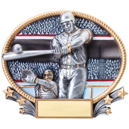 3D Popout Oval Resin Series - Baseball