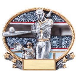 3D Popout Oval Resin Series - Softball