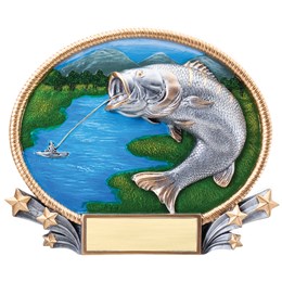 3D Popout Oval Resin Series - Fishing