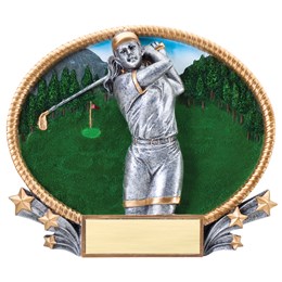 3D Popout Oval Resin Series - Golf female