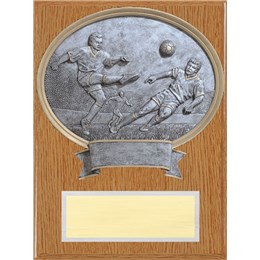 closeout-soccer-resin-plaque-wood