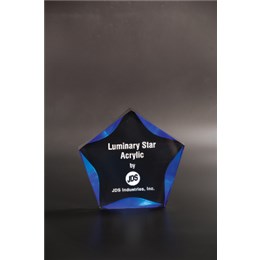 Black/blue luminary star acrylic