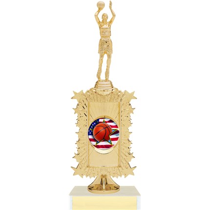 Basketball Trophy - Riser Series with Custom Logo