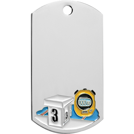 Chrome Dog Tag Series - Swimming