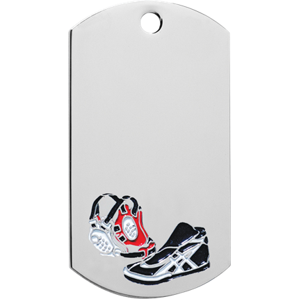 Chrome Dog Tag Series - Wrestling