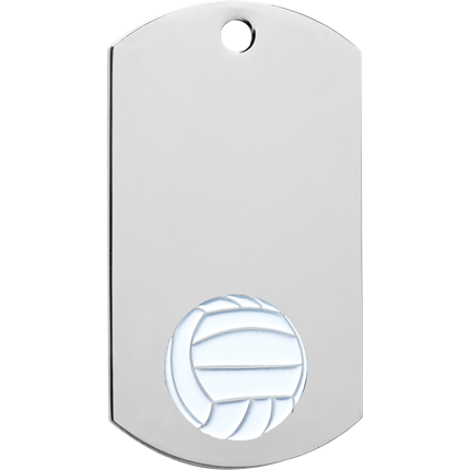 Chrome Dog Tag Series - Volleyball