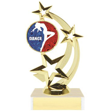 Dance Trophy with Logo Insert - Figure Series - Star