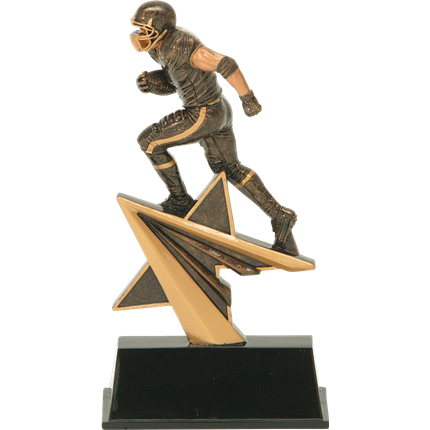 SOCCER FUTBOL THREE DIMENSIONAL TROPHY RESIN AWARD 6 1/4 TALL M~RF6013 ^