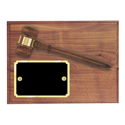 GAVEL PLAQUE SERIES - GENUINE WALNUT