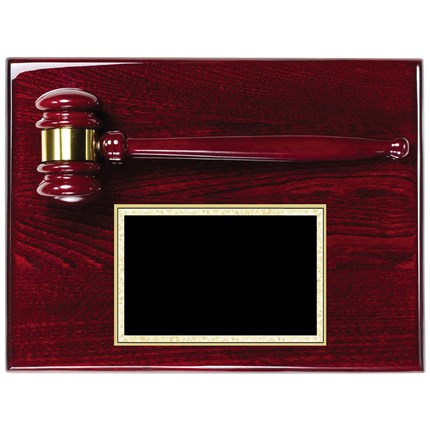 GAVEL PLAQUE SERIES - ROSEWOOD PIANO FINISH