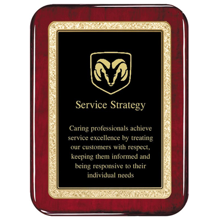 Custom Engraved Rosewood Plaques