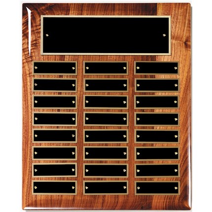 Walnut High Gloss Piano Finish Perpetual Plaque Series
