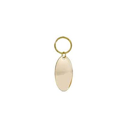 BRASS KEYCHAIN - OVAL