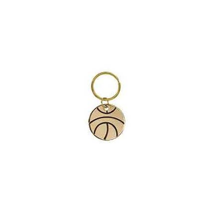 BRASS KEYCHAIN - BASKETBALL