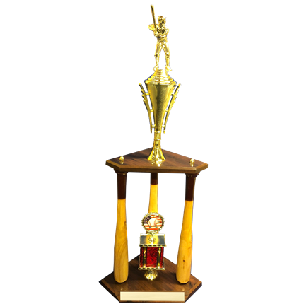 Three Post Bat Trophy Series - Baseball/Softball