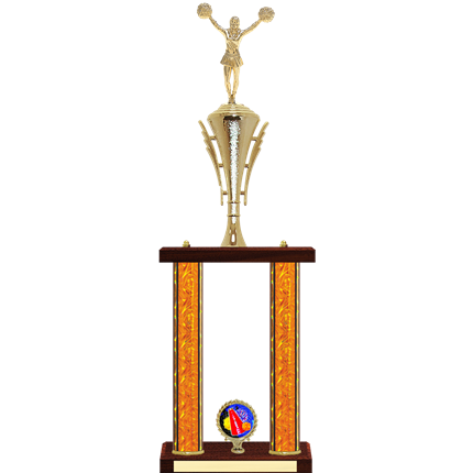 Cheer Trophy - Two Post with Custom Logo
