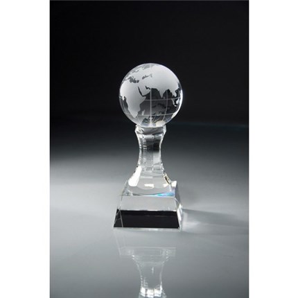 CLEAR CRYSTAL AWARD - GLOBE