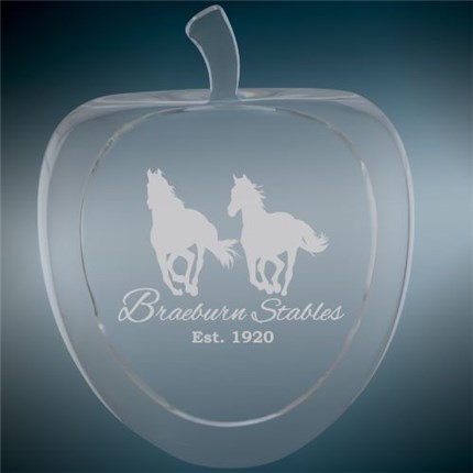 Custom Crystal Apple Award