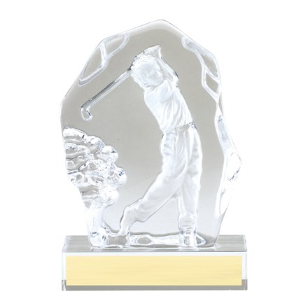SCULPTED GOLF GLASS AWARD