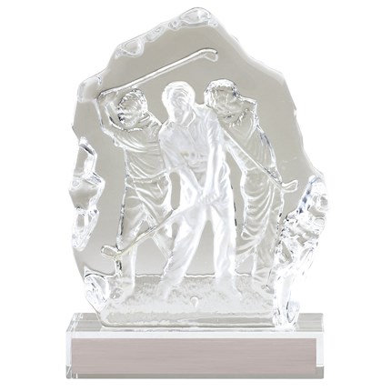 SCULPTED GOLF GLASS AWARD