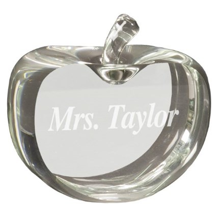 Handmade Crystal Apple - Custom Awards