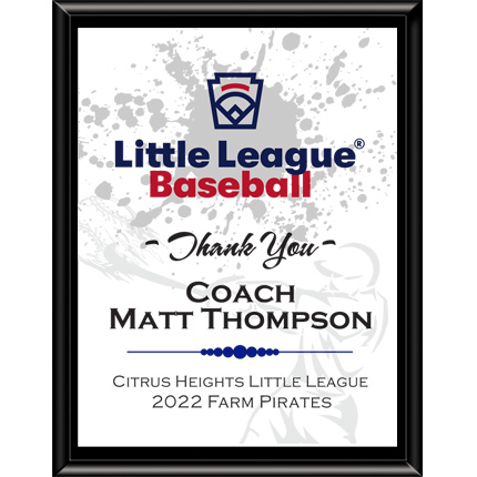 Full Color Sublimation Plaque - Little League