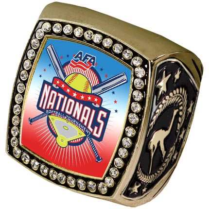 Epic Ring Softball - Clear Gems - Gold