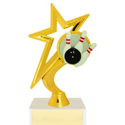 Gold Star Figure Trophy Series - Bowling