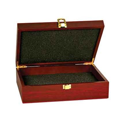 ROSEWOOD FINISH GIFT BOXES - WITH BLACK VELVET LINING
