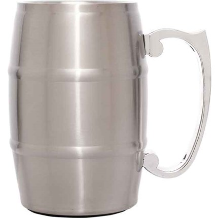 METAL BARREL MUGS WITH HANDLES