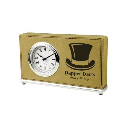 LASERABLE LEATHERETTE ITEMS - CLOCK