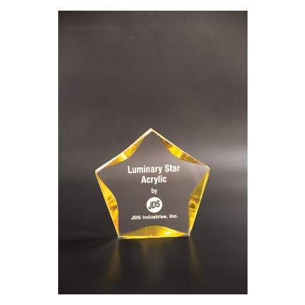 Clear/Gold Luminary Star Acrylic