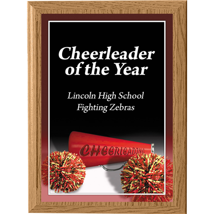 Cheer Plaque Award - Laser Series - Star Leader
