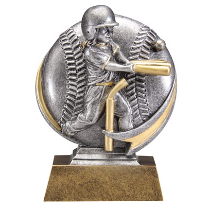T-Ball Award Resin - Female 3-D Motion