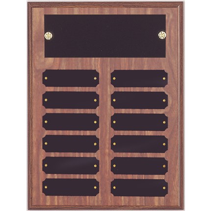 Walnut Finish Perpetual Plaque