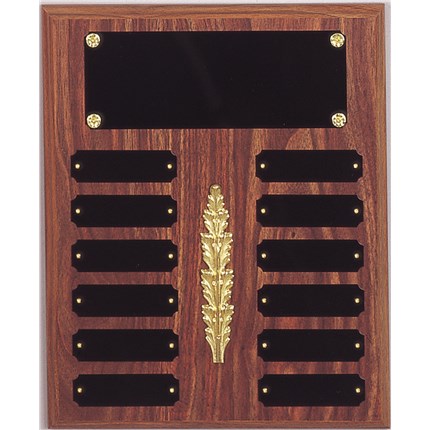 Walnut Finish Perpetual Plaque