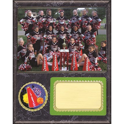 Cheer Plaque with Picture and Custom Logo
