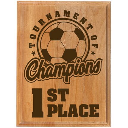 Custom Logo Laser Plaque - Football