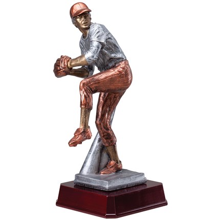 Baseball Statue Award - Pitcher - Multi-Color Resin