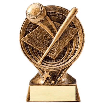 dura resin wreath baseball trophy FREE engraving DUR1001 