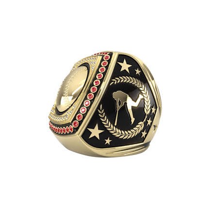 Epic Ring Softball - Red Gems - Gold