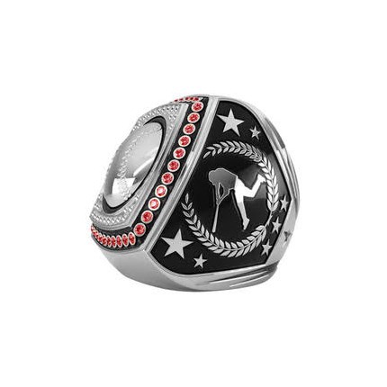Epic Ring Softball - Red Gems - Silver