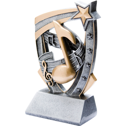 57226GS Star Blast Resin Music Trophy